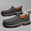 Мужские водонепроницаемые слипоны из искусственной кожи, походные ботинки для мужчин, уличные нескользящие кроссовки для ходьбы, повседневные лоферы, рабочая обувь, удобные короткие ботинки