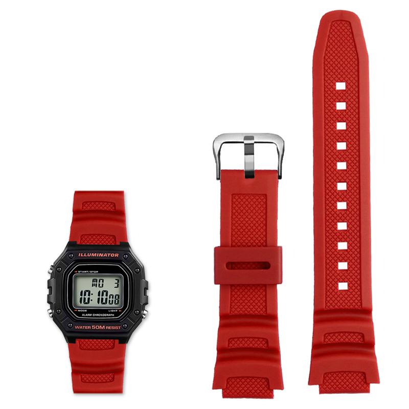 Силиконовый ремешок из смолы для часов Casio Band SGW-300 SGW-300H/400/500 AE1200 AE1100 MRW-200 W218H Водонепроницаемый резиновый спортивный ремешок для часов
