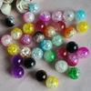 Набор из 50 штук, двухцветные круглые бусины с краклем, подходят для женского браслета, ожерелья, ювелирных изделий