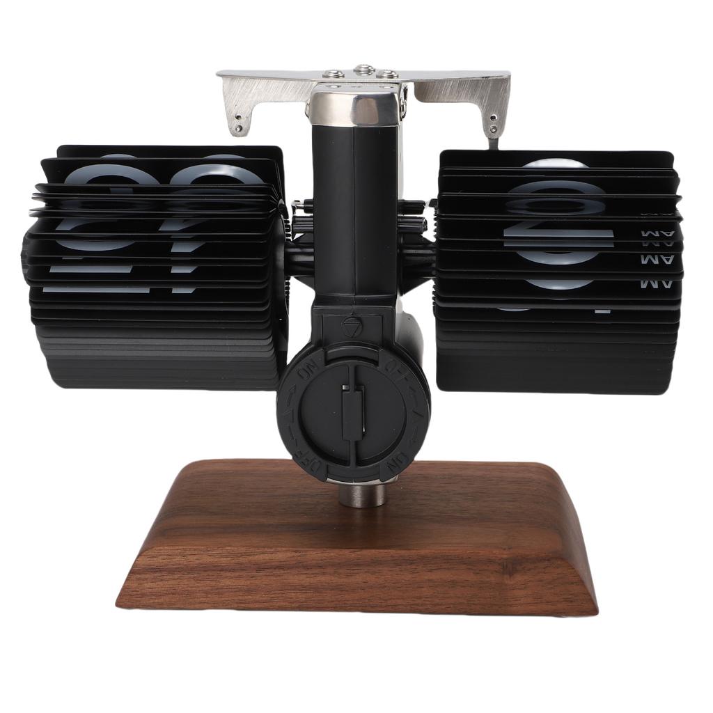 Ретро Перекидные Часы Автоматическое Перелистывание Страниц 12 Часов Работающие от Батарейки Механические Часы с Большими Цифрами для Гостиной Письменного Стола