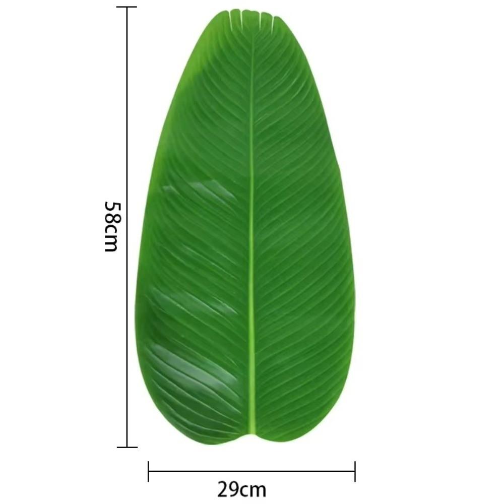 5Pcs Heat Resistant Artificial Banana Leaves Coasters Decor Waterproof Faux Lotus Leaf Anti Skid Simulation Table Mats
