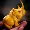 1/3Pcsmanual Wood Carving Wooden Product Rhino Hippo Elephant Room Home Decor Car Ornaments Decoration Sculptures & Figurines