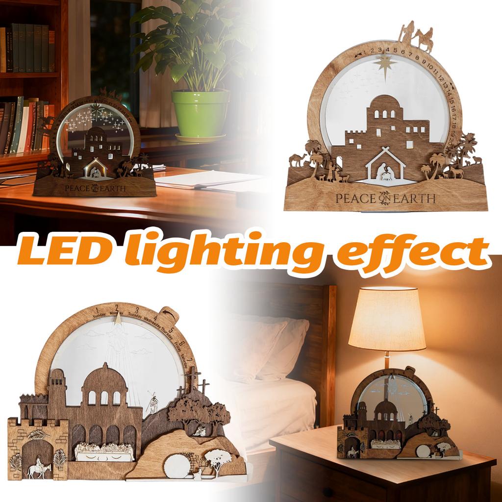 Wooden Desktop Ornaments With Lighting Effects