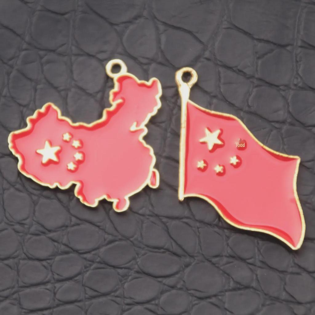 Креативный брелок с флагом в виде карты Китая: Патриотическая подвеска — идеальный подарок на Национальный день или Новый год