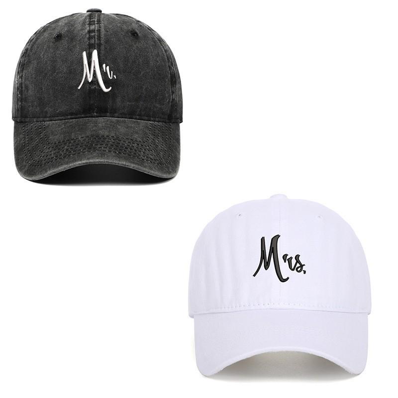 Черная Вышитая Солнцезащитная Шляпа для Пары MR & MRS - Универсальная Защита от Солнца для Весны и Лета