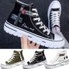 Модные универсальные мужские высокие парусиновые туфли, дышащие удобные кроссовки, повседневная обувь, прогулочная обувь, кроссовки в стиле хип-хоп для подростков