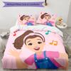 3pcs Ms. Rachel Educational Adventures pattern bedding set duvet cover set includes duvet cover &pillowcases, perfect all season bedroom decoration & 