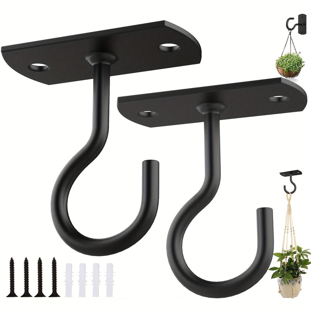 2.5 Inch Hanging Plant Ceiling Hook, Wall-mounted Clothes Hanger Plant Hook, Plant Wall Hook, Wind Chime, Indoor and Outdoor Decoration Hook