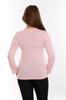 Женская мода, боди большого размера, большие размеры, круглый вырез, длинный рукав, вискоза, розовое боди