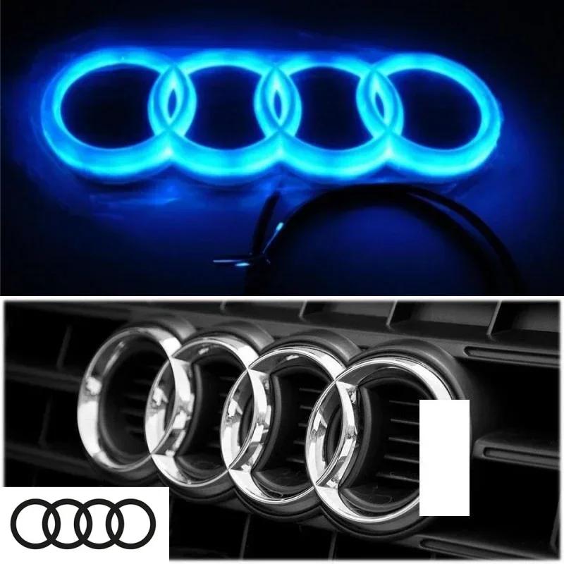 G6 FOR QQ5 TT RS A3 A4 A5A6A7 A8 S3 S4 S5 S6 S7 Q3 Q5 Q7 Q8 4D car front grille LED Four-ring logo lamp car external accessories.