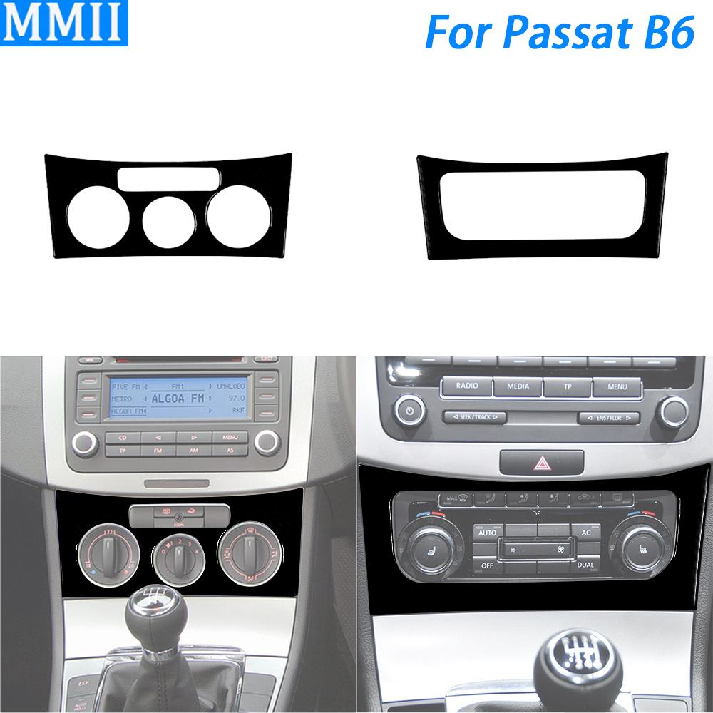 Для Volkswagen Passat B6 2006-2011 Накладка на панель управления кондиционером AC Piano Black Аксессуары для интерьера автомобиля Наклейка