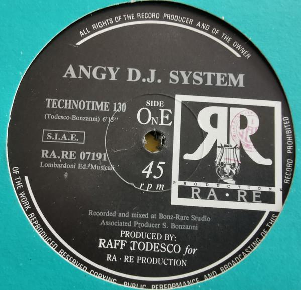 12-дюймовая пластинка ANGY DJ SYSTEM - Technotime 130 RARE07191 RA - RE Product 1991 US Танцевальная и Электронная Б/У