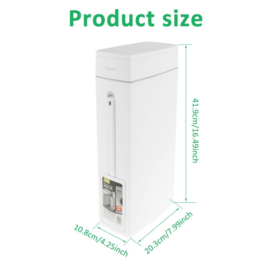 Узкое мусорное ведро для ванной комнаты, кухонное мусорное ведро, мусорная корзина с крышкой и щеткой для узких пространств, инструменты для чистки туалета, аксессуары