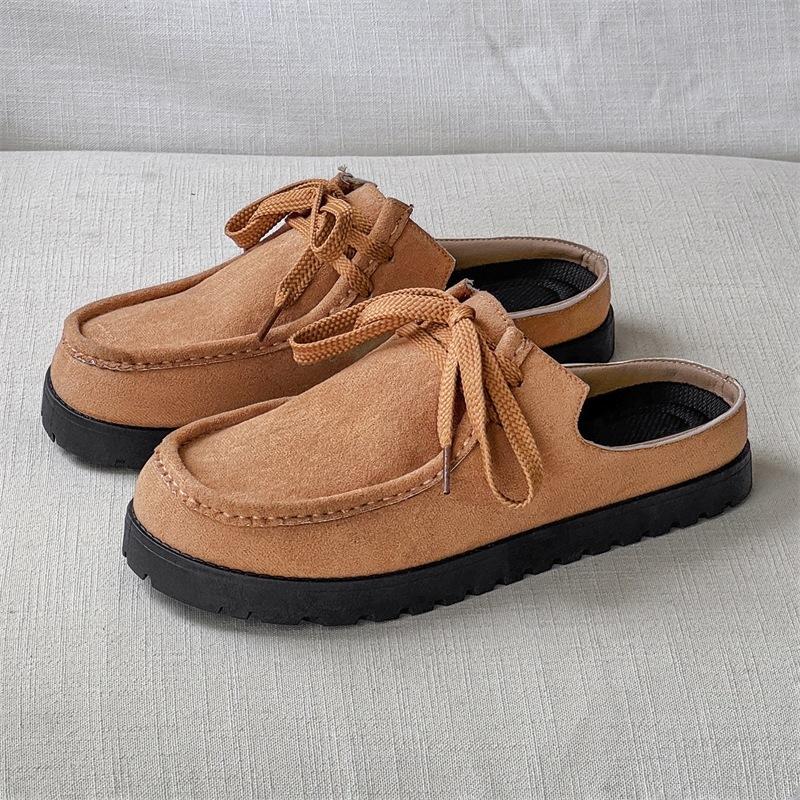 Новые мужские тапочки манго голова обувь кенгуру полушлепки ленивые с одним педальным мешком голова шлепки доска обувь мужской тренд Z509