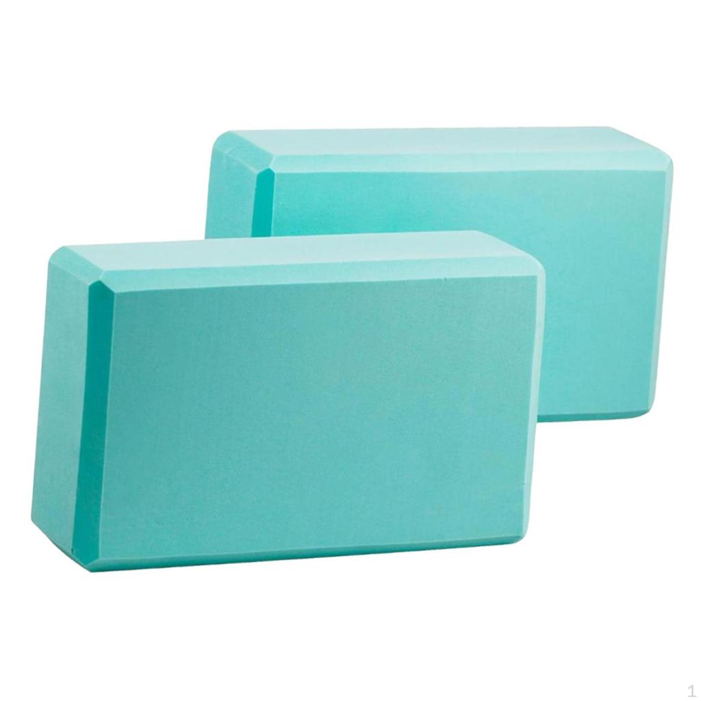 2 Pieces Yoga Blocks EVA Foam Anti Slip Soft Exercise Accessories for Gym Stretching