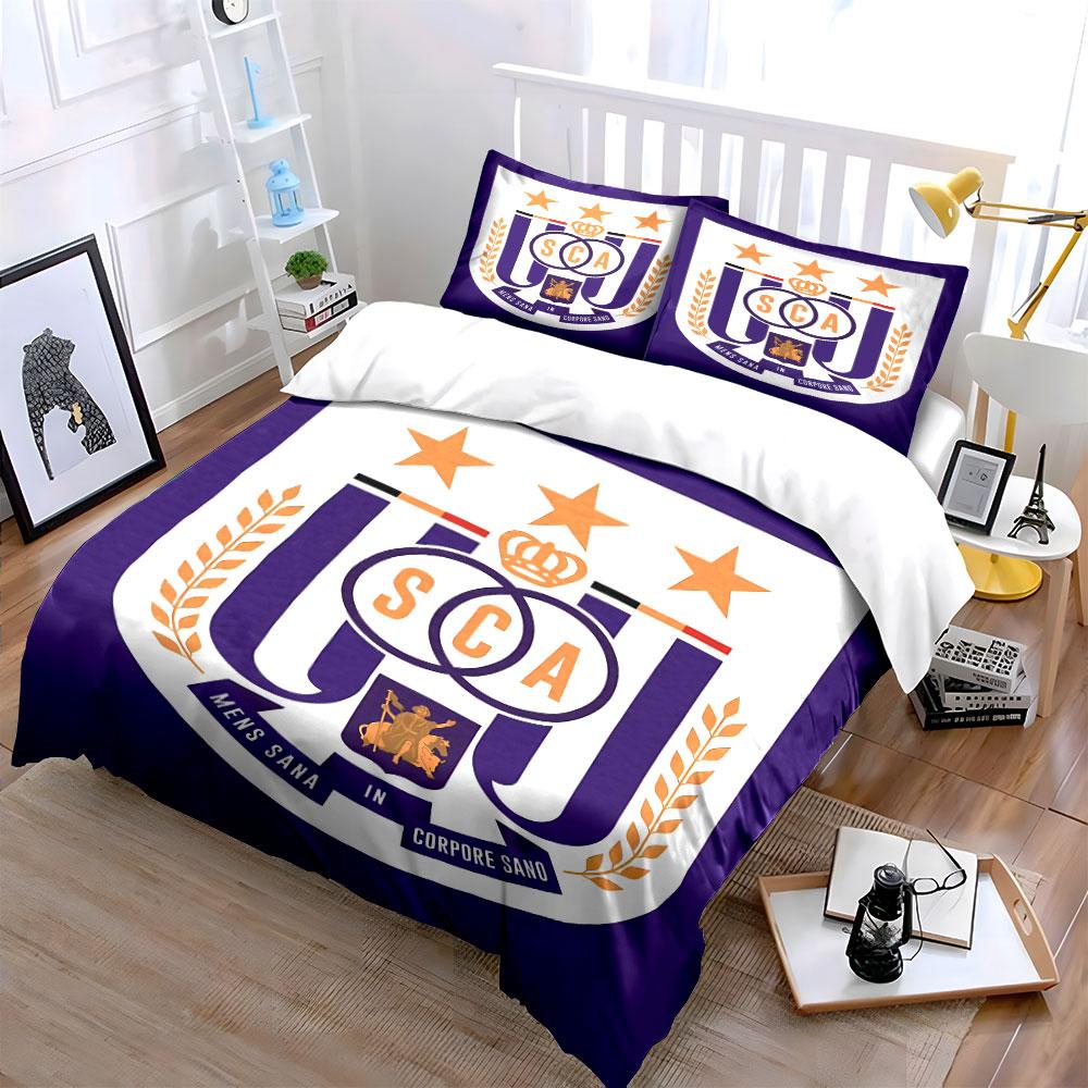 Purple Crest Bedding Set Bedding Duvet Cover Set Duvet Cover Pillowcases (1 * Duvet Cover 2 * Pillowcases, without duvet insert)