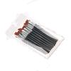 12-Piece Mixed Style Black Handle Brush Set: Short, Nylon Bristle Brushes for Watercolor, Gouache & Oil Painting