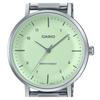Casio Стандартные аналоговые женские часы из нержавеющей стали с мятно-зеленым циферблатом LTP-VT03D-3B