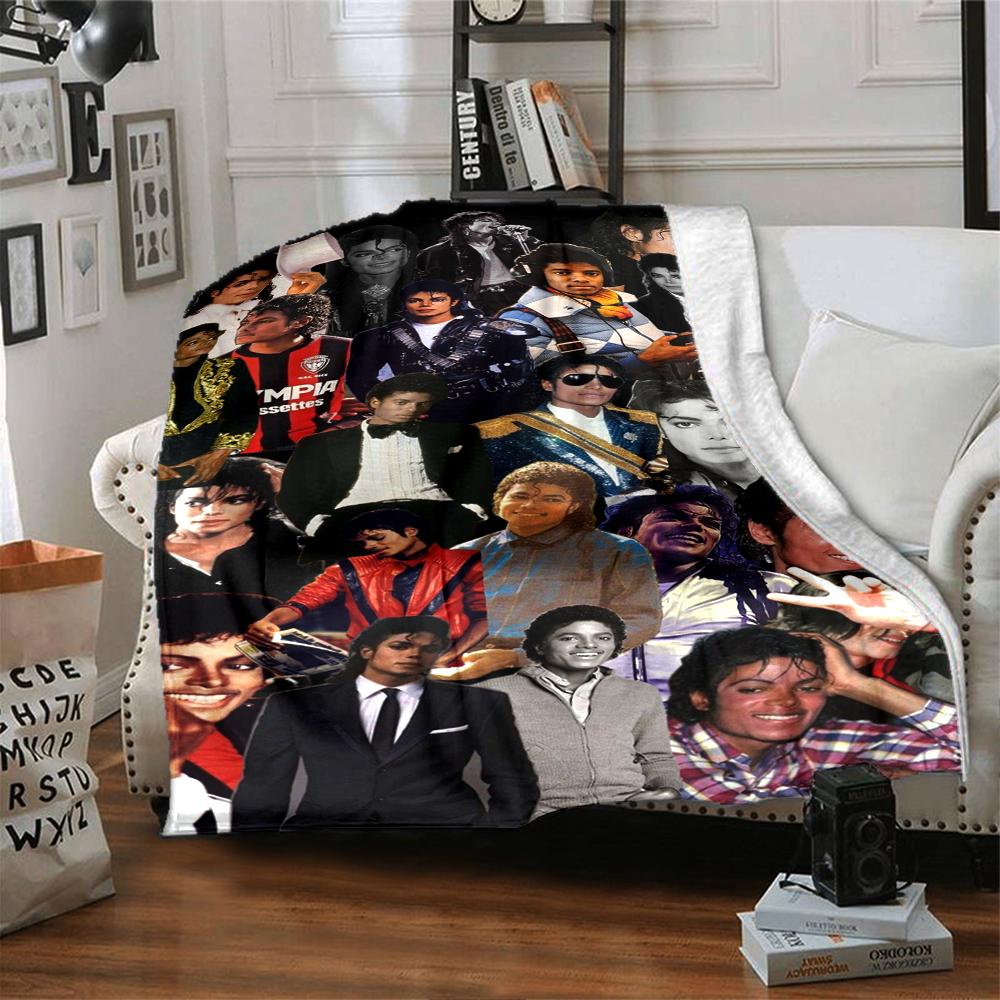 1Pc Michael Jackson'S Legacy Blanket Soft Throw Blanket For Home Bedroom Bed Sofa Travel Office Solid Christmas Blanket