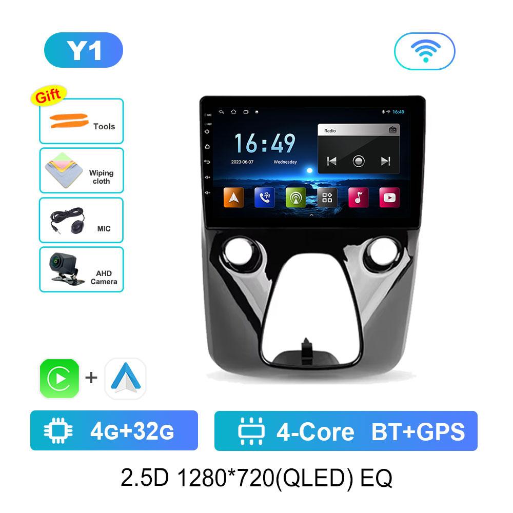 Navigation GPS Car Video Multimedia Player for Toyota Aygo For Peugeot 108 For Citroen C1 2016 - 2020 Android OS WiFi BT 4G