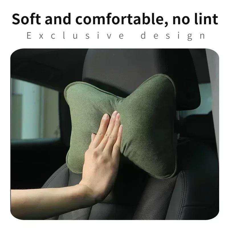Suede Car Seat Neck Pillow Headrest Head Rest Relax Protector For Mercedes Benz AMG W203 W206 W220 W205 W211 W212 W201 W210 W108 JKLMP1