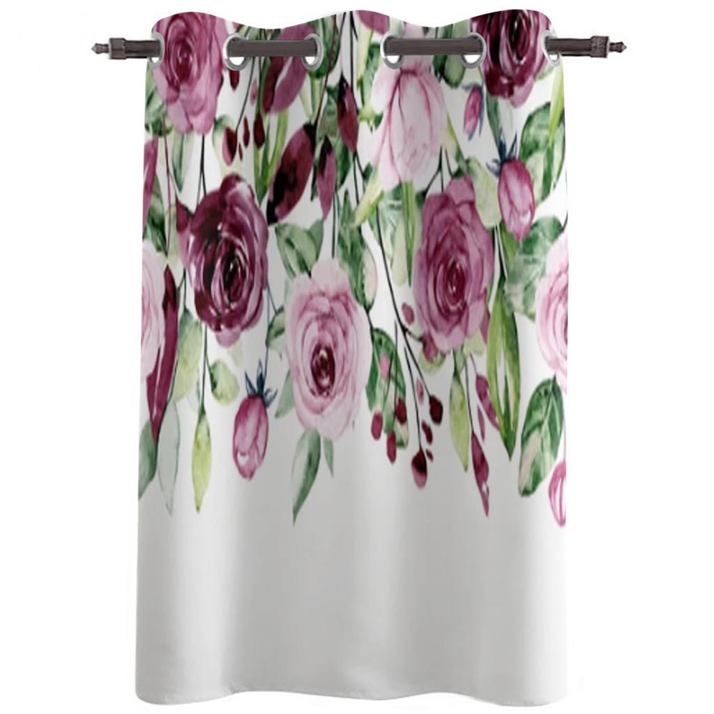 Plaid, English, Red, Dark Grey Window Curtains Curtains for Living Room Decorative Items Living Room