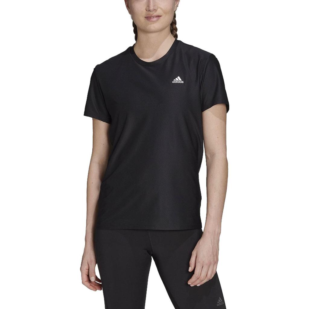 Adidas T Shirts Women's Black Crew Neck Moderate Straight Fit HC6332