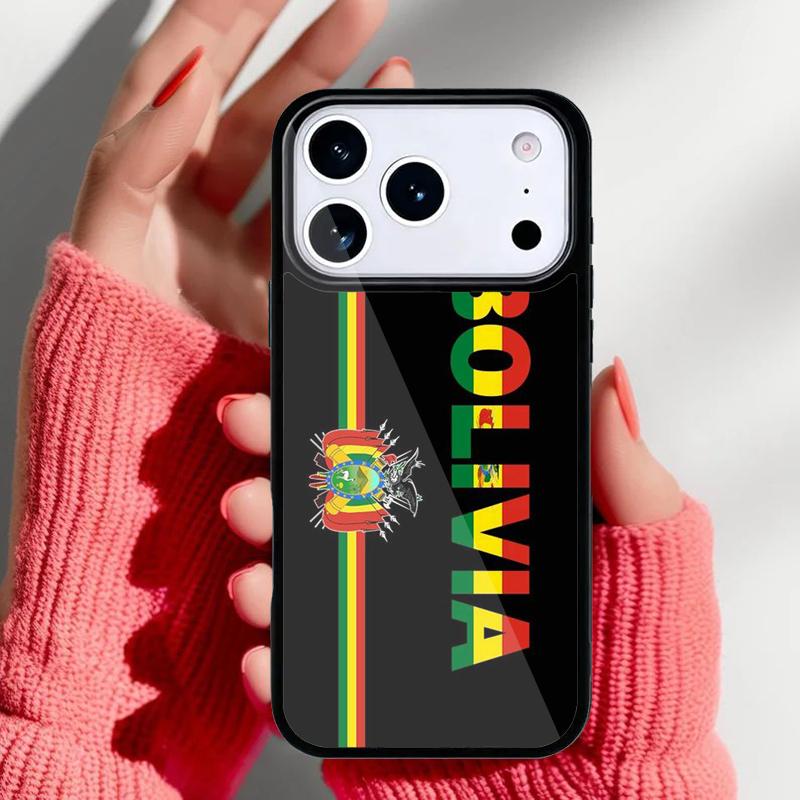 Bolivia Flag Phone Case for iPhone 17 16 15 14 13 Pro Max Back Cover for 12 11 Pro Coque