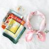 70Cm Simulated Silk Scarf Square Scarf High-End Temperament Foreign Style Decorative Scarf Flower Small Floral Scarf
