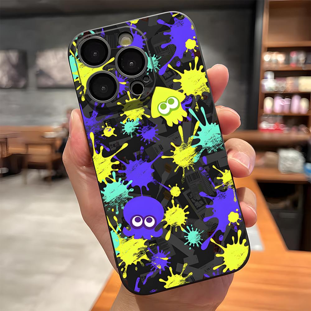 Game S-Splatoon Phone Case For IPhone 17 Pro Max 15 Pro 16 14 Plus 12 13 Mini 11 Pro Shockproof Soft Cover
