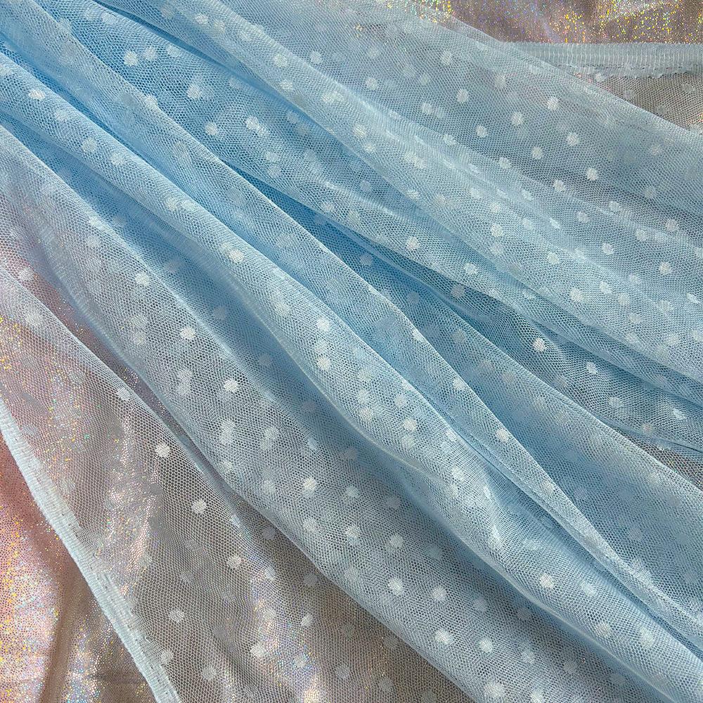 Ткань из сетки-тюля в горошек 100x150 см Жаккардовая сетка для DIY одежды Женское платье Вечерняя юбка Рукоделие Швейные материалы
