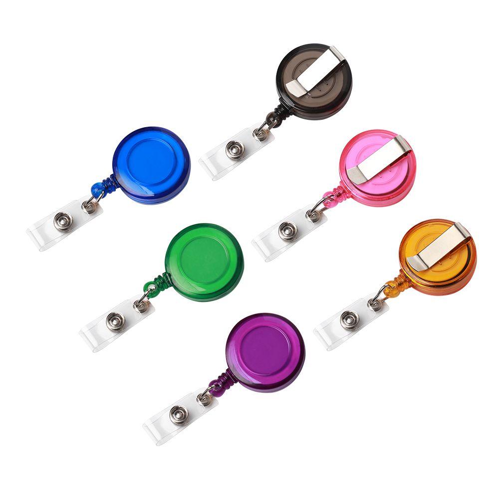 Держатель для ID-карты без молнии, чехол для бейджа с выдвижной катушкой, оптом, прозрачная защитная оболочка, бирка безопасности для работника, офисная принадлежность