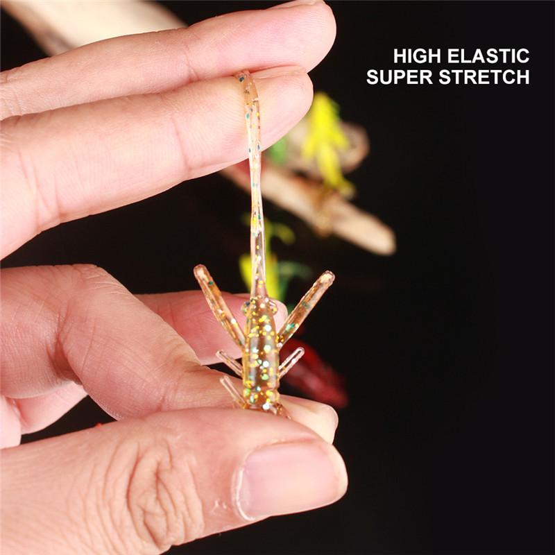 FTK 30 шт. искусственная силиконовая приманка 80 мм и 2,5 г маленькая мягкая приманка для дождевых червей, добавка для креветок, искусственная ловля карпа