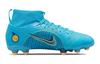 Nike Mercurial Superfly 8 Устойчивые к скольжению Амортизация Устойчивые к истиранию Средняя высота Детские Футбольные Бутсы Синие Детские DJ2854-484