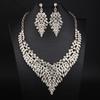 Преувеличенный Полный бриллиантов Темперамент Роскошный Набор ожерелья и серег Женский Наряд Аксессуары для ужина