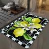 Мягкий бархатный коврик с лимонным принтом – Яркий кухонный коврик с нескользящей основой | Очаровательный декор для столешницы для светлых, жизнерадостных кухонных пространств