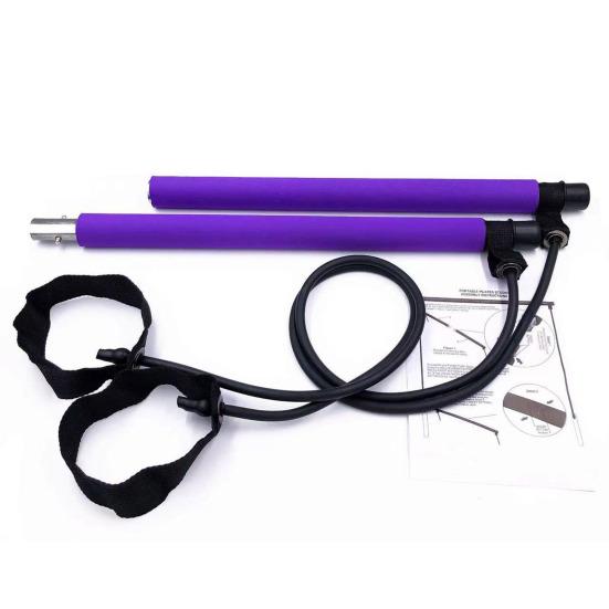 Пилатес Бар с лентой сопротивления Силовая тренировка Растяжка тела Ноги Бедра Талия Руки Упражнение Бар Домашний спортзал Тренировка Мужчины Женщины Фитнес-оборудование