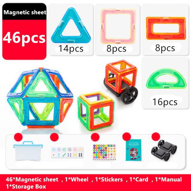 Магнитный конструктор, игрушка-конструктор для мальчиков и девочек, магнитные строительные блоки, магнит, развивающая игрушка для детей