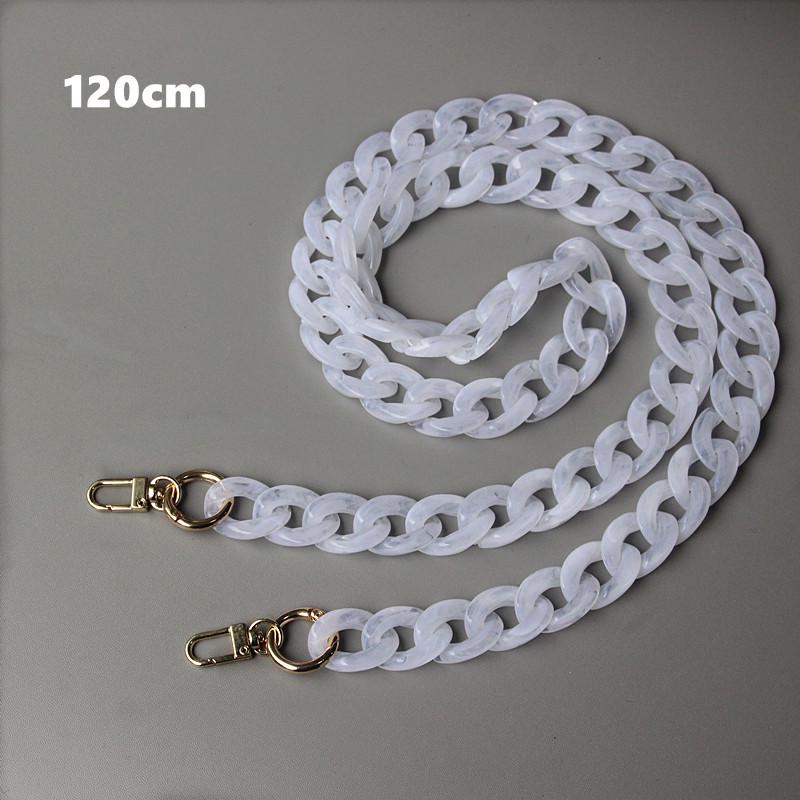 New Fashion Woman Handbag Accessory Chain Detachable Replacement White Beige Red Blue Grey Strap Women Shoulder DIY Resin Chain