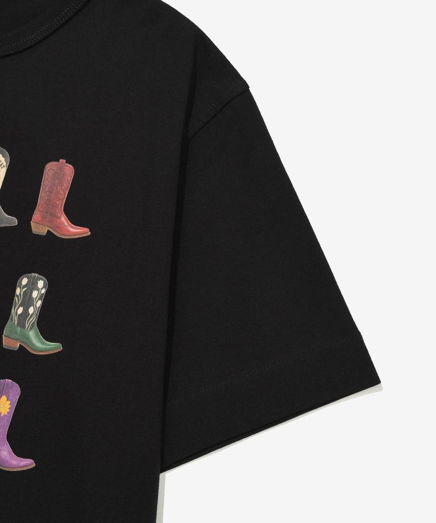 COVERNAT Western Boots Graphic Crop T-Shirt Black