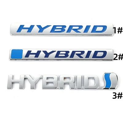 3D металлическая наклейка HYBRID для автомобиля, эмблема для гибридного логотипа Prius Camry Crown Auris Rav4s S-MAX Fusion Explorer Limited