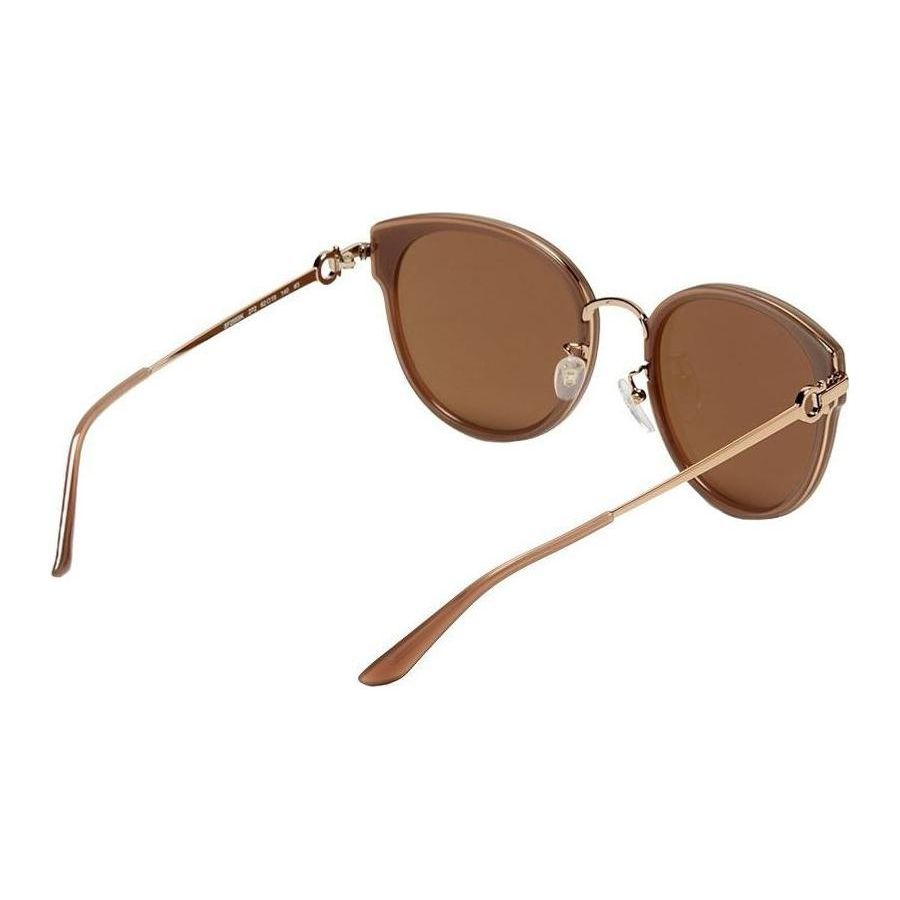 Ferragamo Солнцезащитные очки с полым ободком, защита от УФ, унисекс, коричневые SF255SK25262