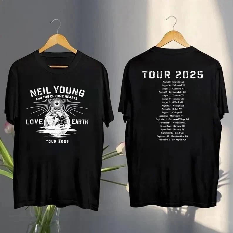Love Earth Tour Мерч Тур 2025 Футболка Перепечатка ГОРЯЧИЙ ТОВАР Унисекс Футболка