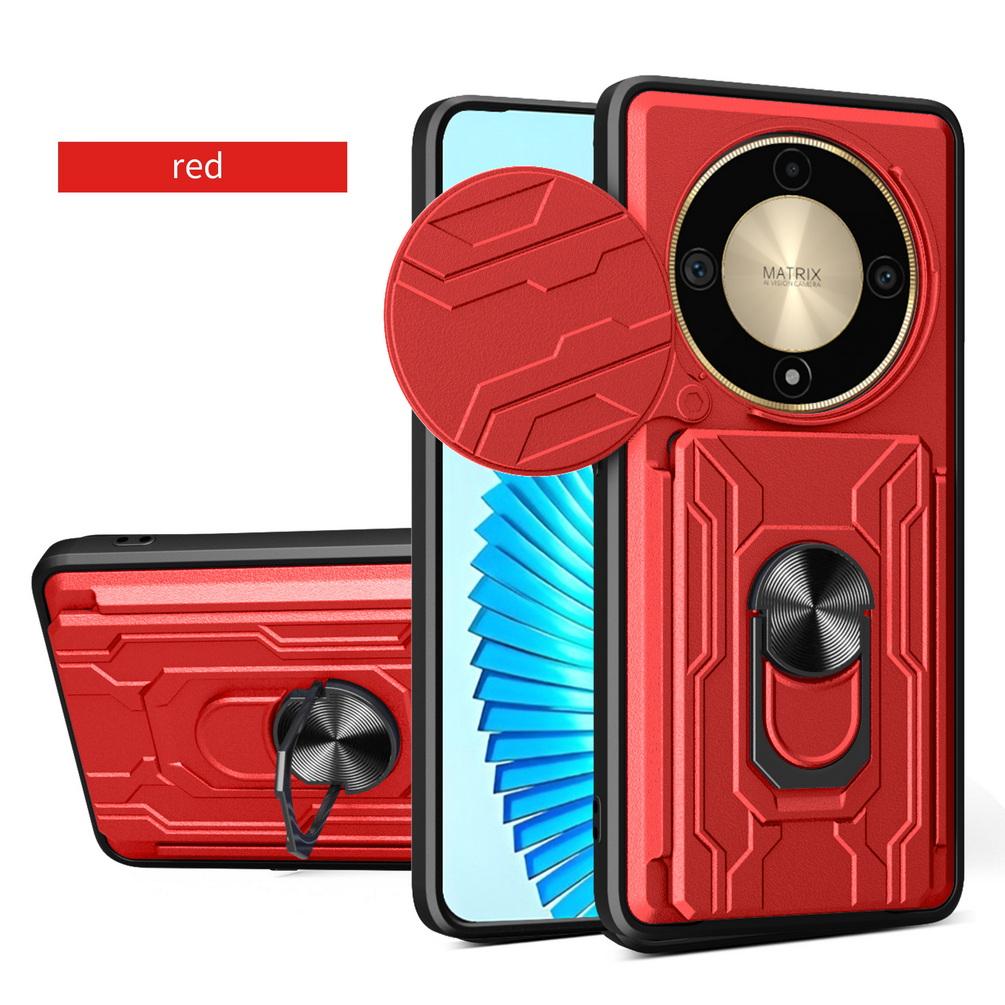 Huawei For Shockproof Case Armor Honor X9b X9a X9 B Card Slot Wallet Slide Camera Protection Phone Holder Cover For Honor Magic 6 Lite Magic6 5lite