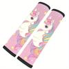 Colorful Unicorn Car Seat Belt Cover Polyester Fabric Fashionable Auto Interior Accessories Multifunctional Strap Protectors