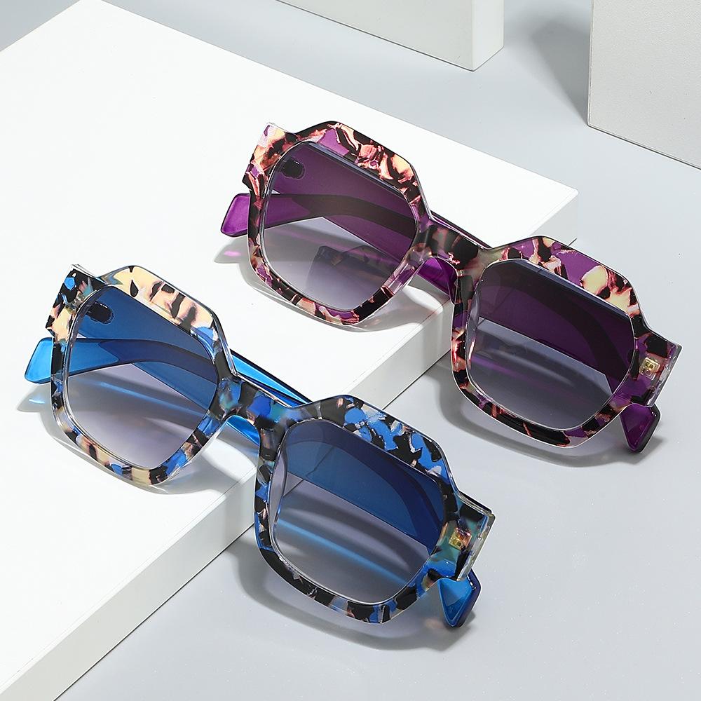 Солнцезащитные очки Модные уличные солнцезащитные очки Персонализированные многоугольные солнцезащитные очки Женские