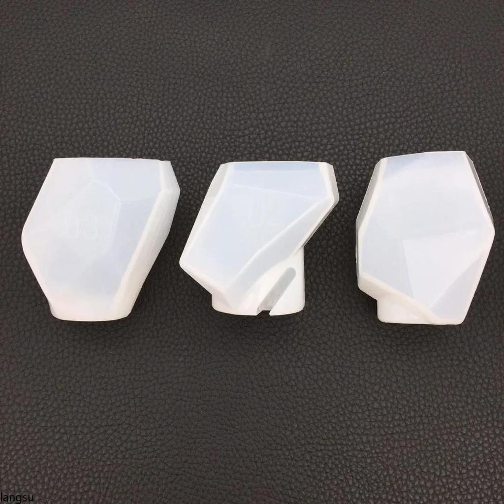 DIY 3D Geometric Shape Stone Candle Mold Silicone Mold Plaster Crafts Mold Candle Resin Soap Mold Christmas Home Decoration