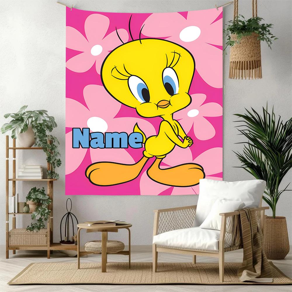 Warner Custom Your Name Wall Decor Tapestry Art For Pet Memorial Birthdaywedding Party Backdrop Family Gift