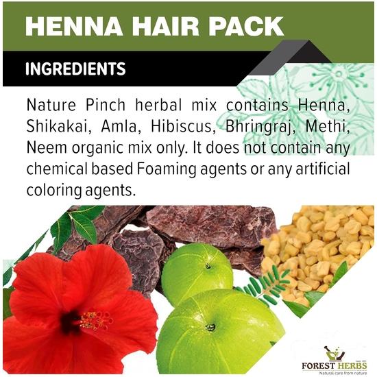 The Forest Herbs Natural Care From Nature Herbal Henna Powder, 500g Enriched with Precious Herbals for Hair Colour & Conditioning - Brown