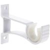 4Pcs Thickened Aluminum Alloy Curtain Rod Brackets Professional Heavy Duty Curtain Holders for Wall Mount Blind Rod Support